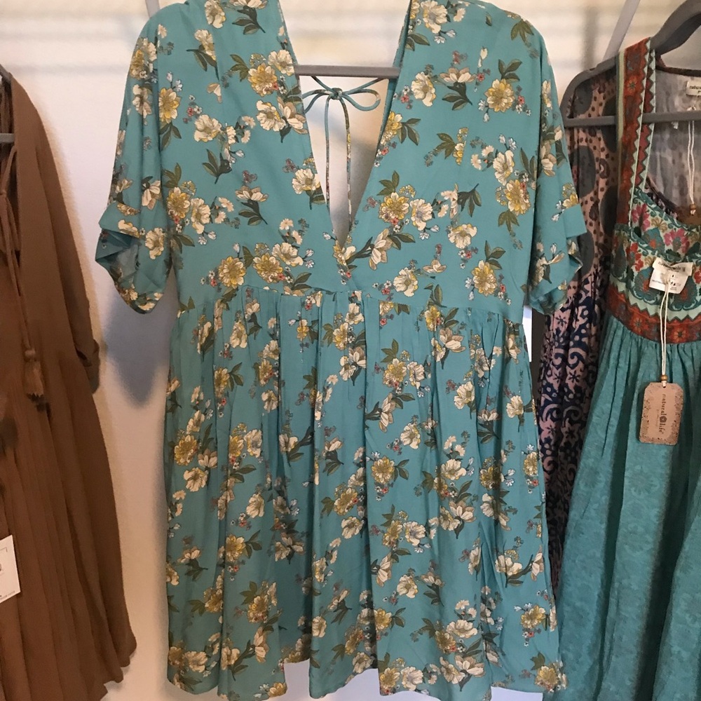 Floral Teal Dress